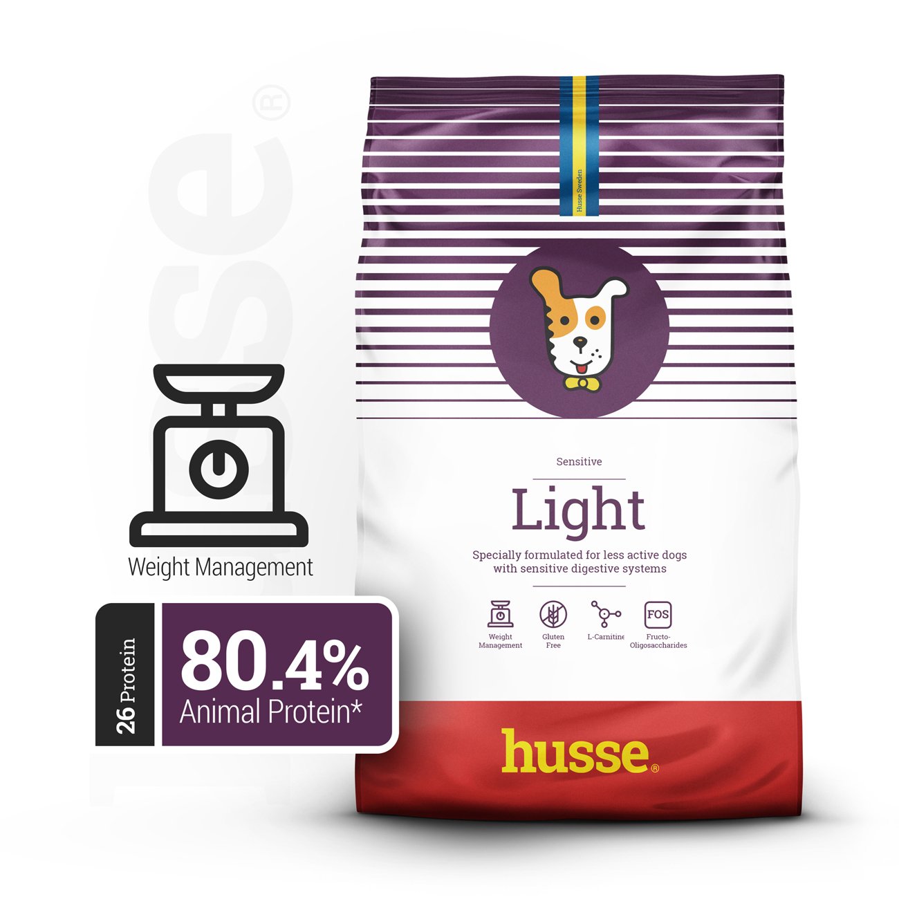 Sensitive Light, 12.5 kg | Gluten free dry food with moderate energy content for optimal weight control