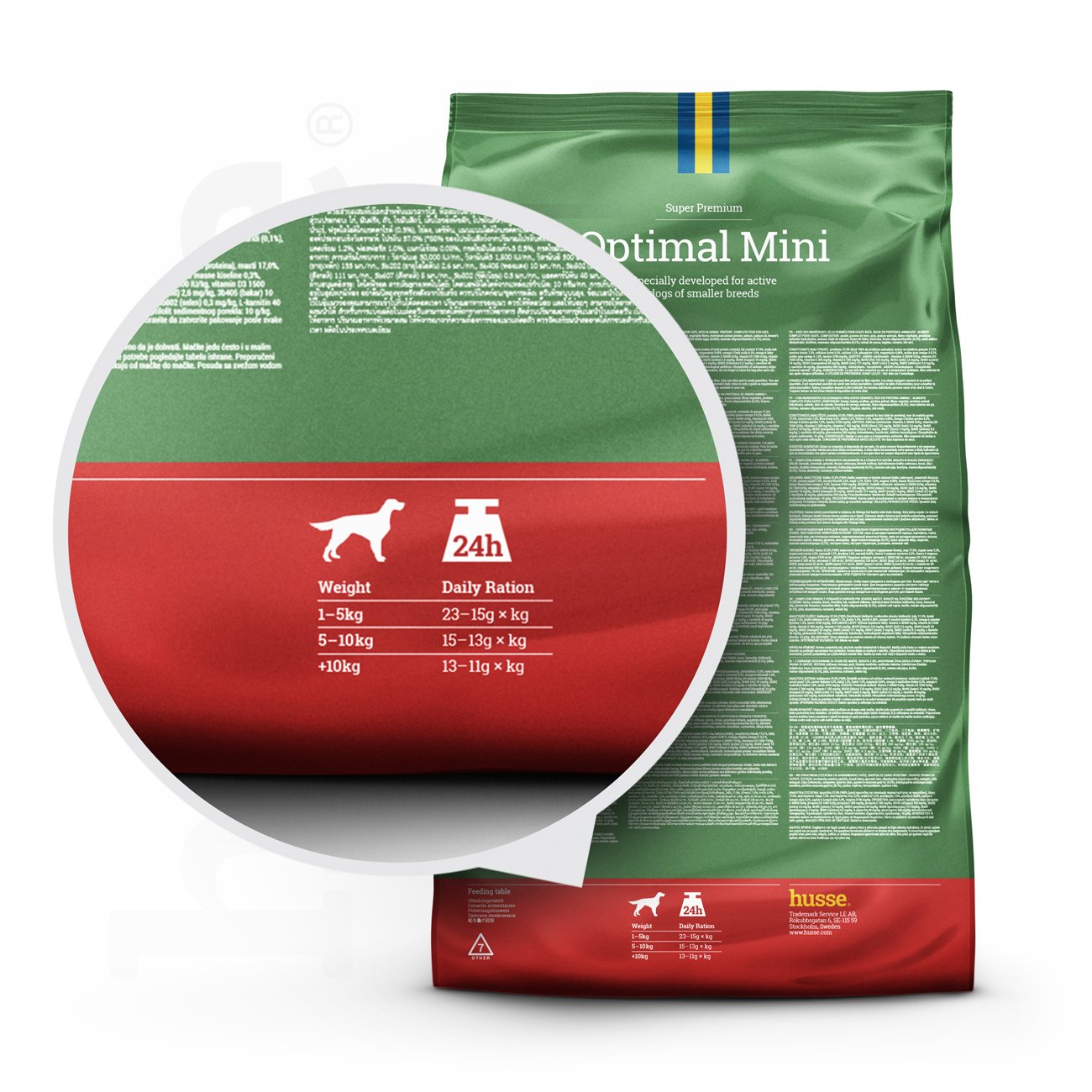 Optimal Mini, 2 kg | Gluten free dog dry food designed to meet high energy needs
