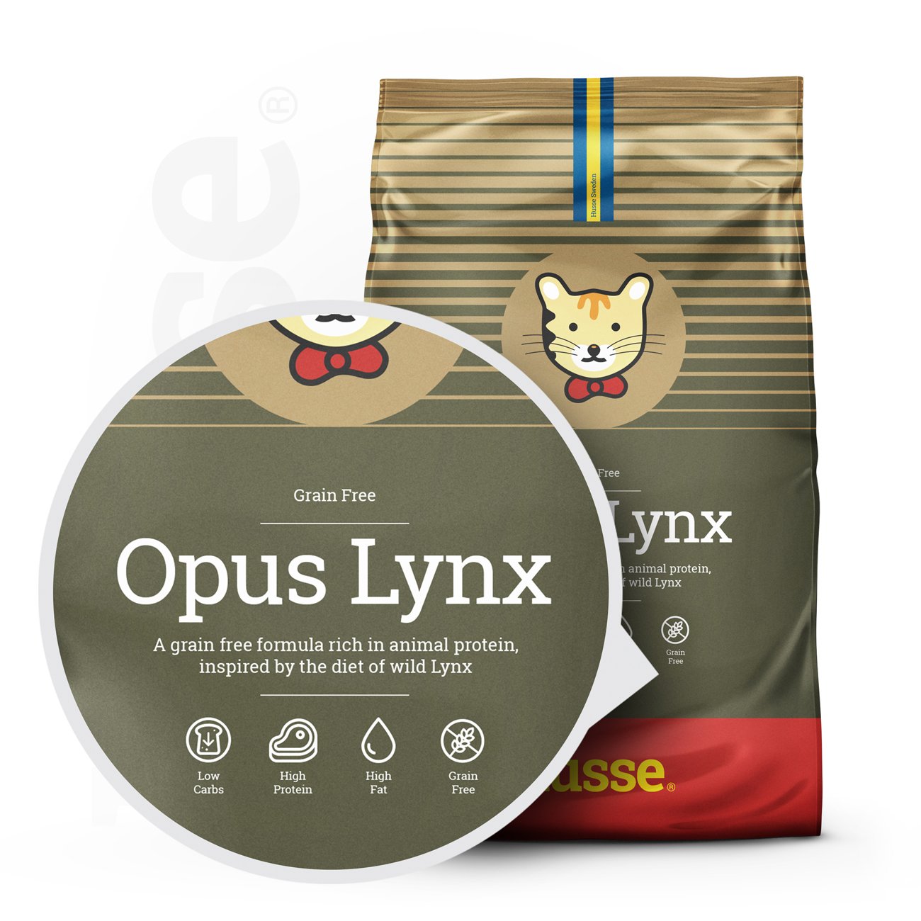 Opus Lynx, 2 kg | Grain free kibbles for cats with sensitive skin & stomachs