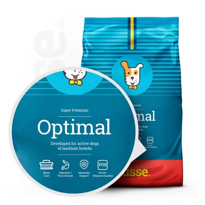 Optimal, 12 kg | Complete & balanced nutrition for active dogs